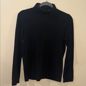 Black Turtleneck Long Sleeve Top